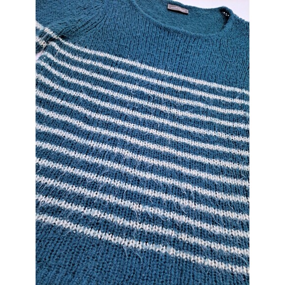 Wooden Ships Size Small/Medium Coastal Striped Green Blue Knit Sweater Wool - Picture 5 of 9